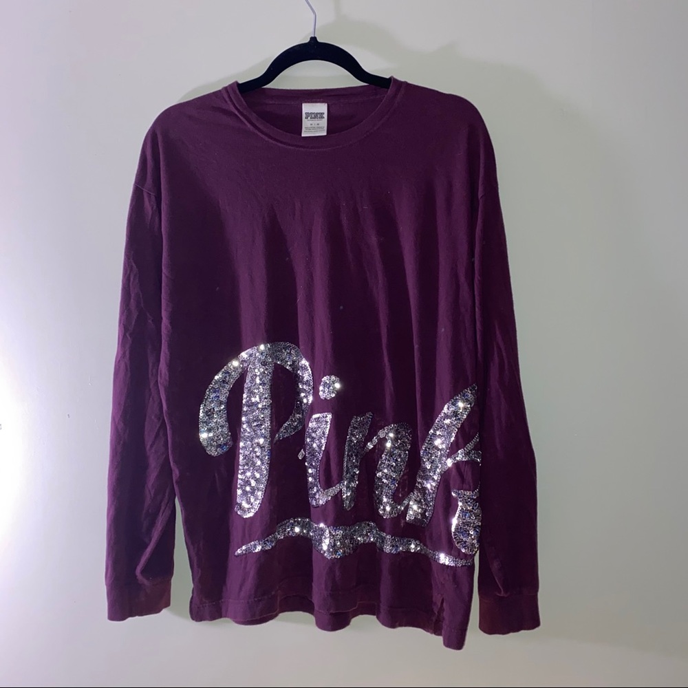 Victoria Secret Pink Long Sleeve w Sparkly “Pink”